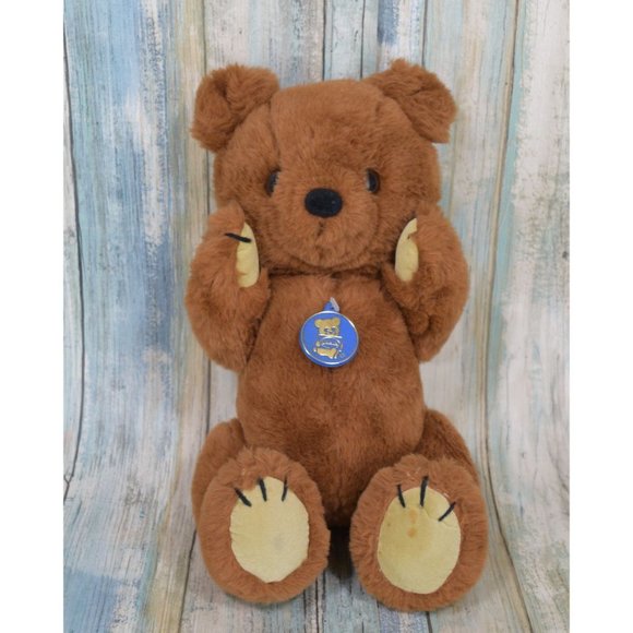 Vintage DAKIN 1981 Brown Jointed Teddy Bear Plush 13" Stuffed Animal Gift - Picture 2 of 7